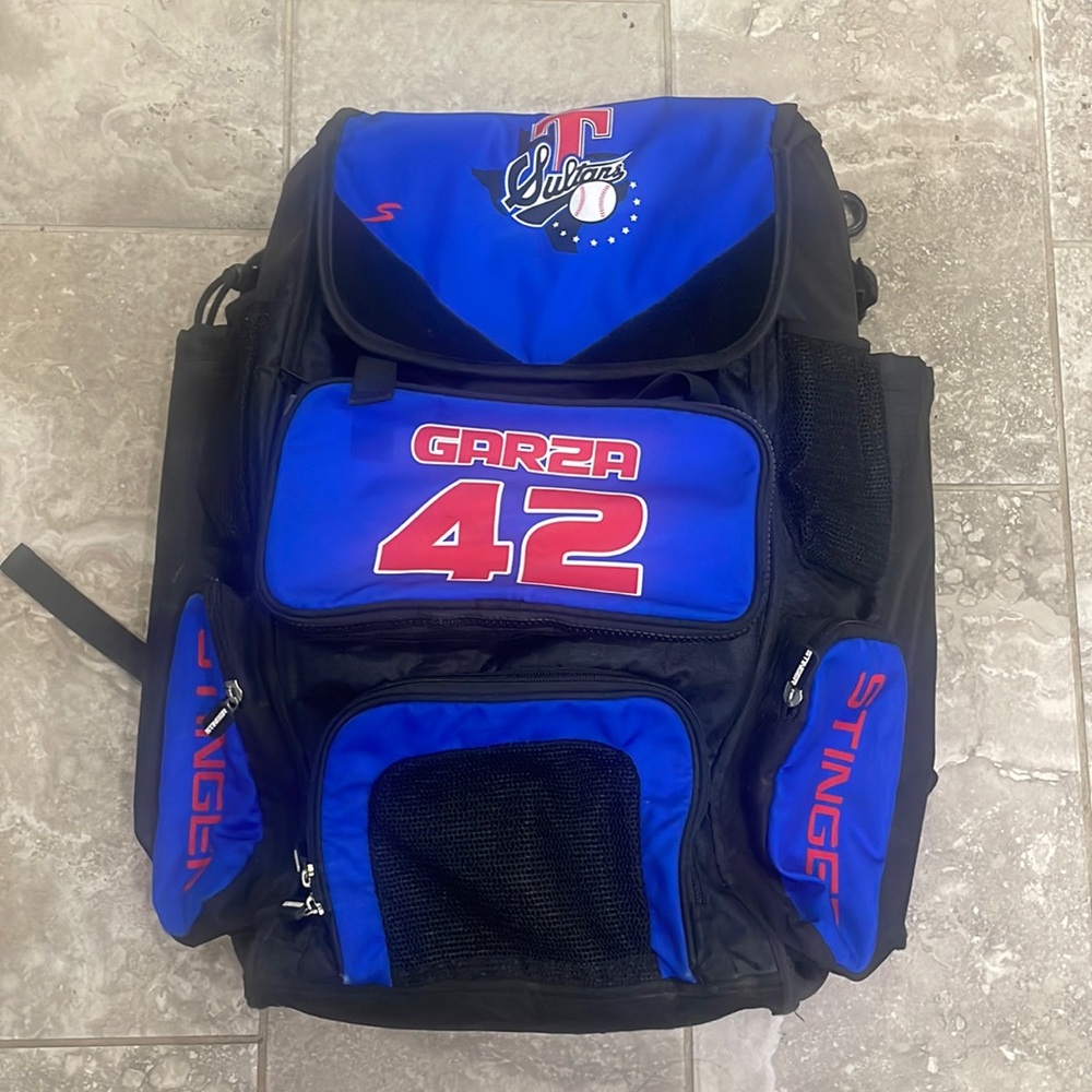 Stinger Sports Baseball/softball backpack color blue‎ and black